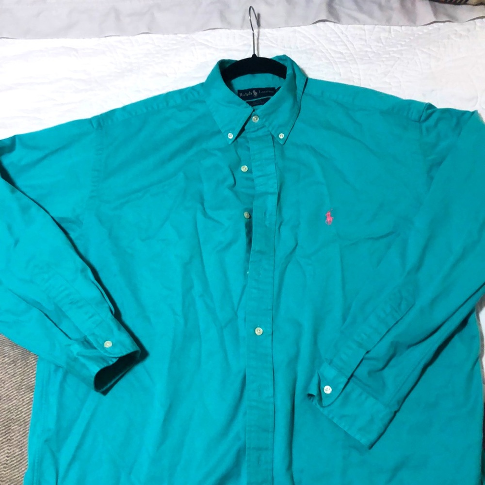 Teal Ralph Lauren Oxford shirt